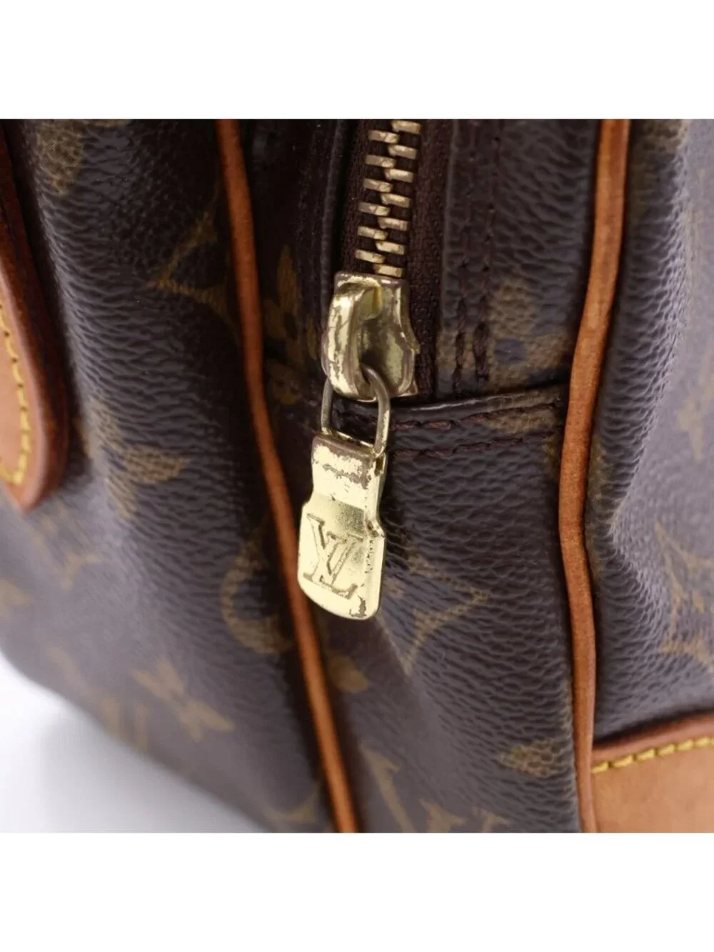 Louis Vuitton Monogram Nile Leather Shoulder Bag Brown